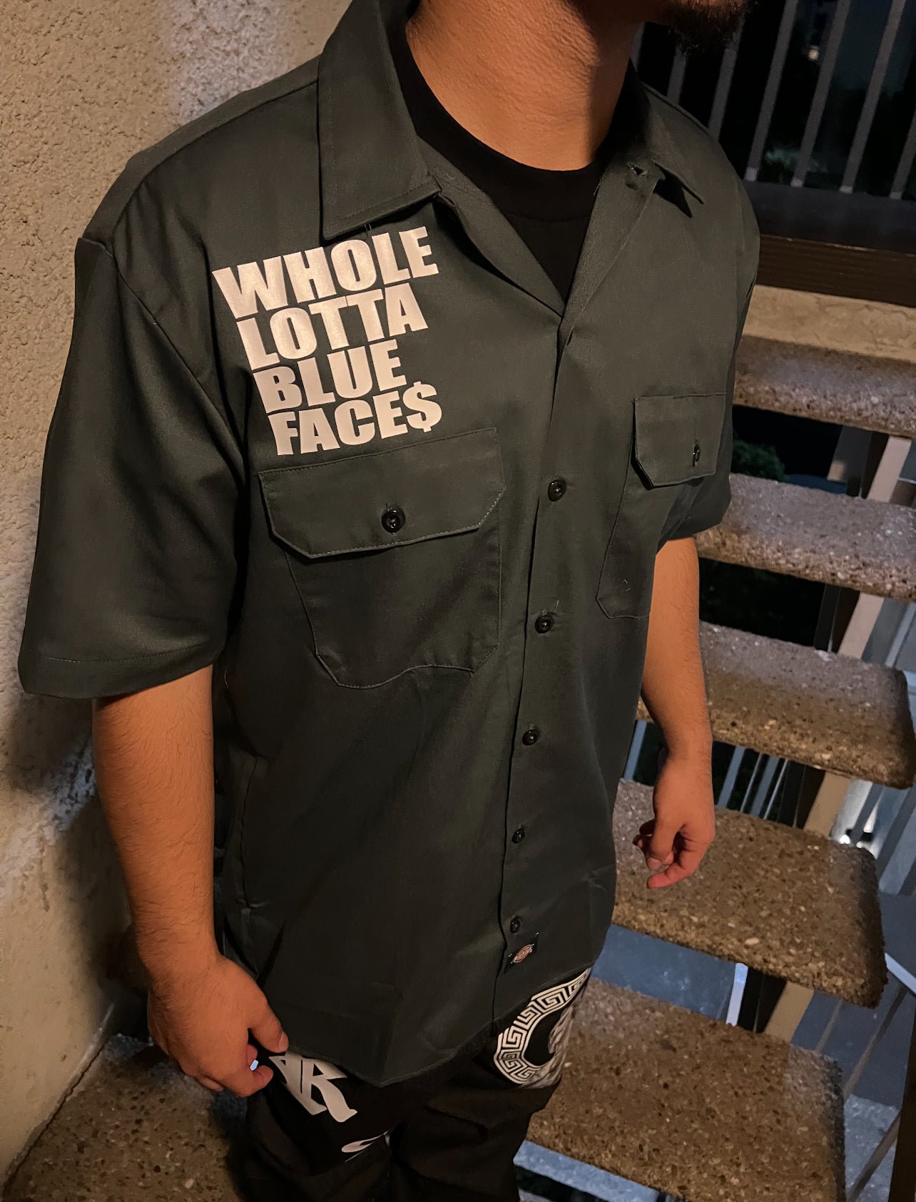 "18K SAN JUDAS" Dickies Shirt - GRAY