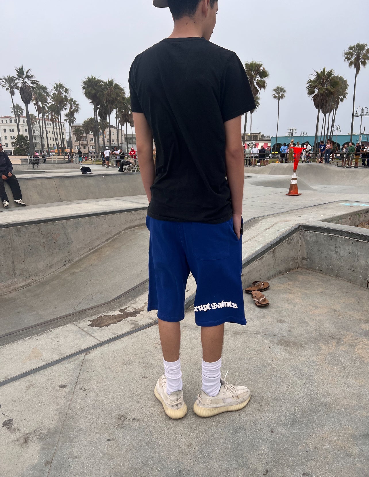 EL CHAPO SWEAT SHORTS - BLUE