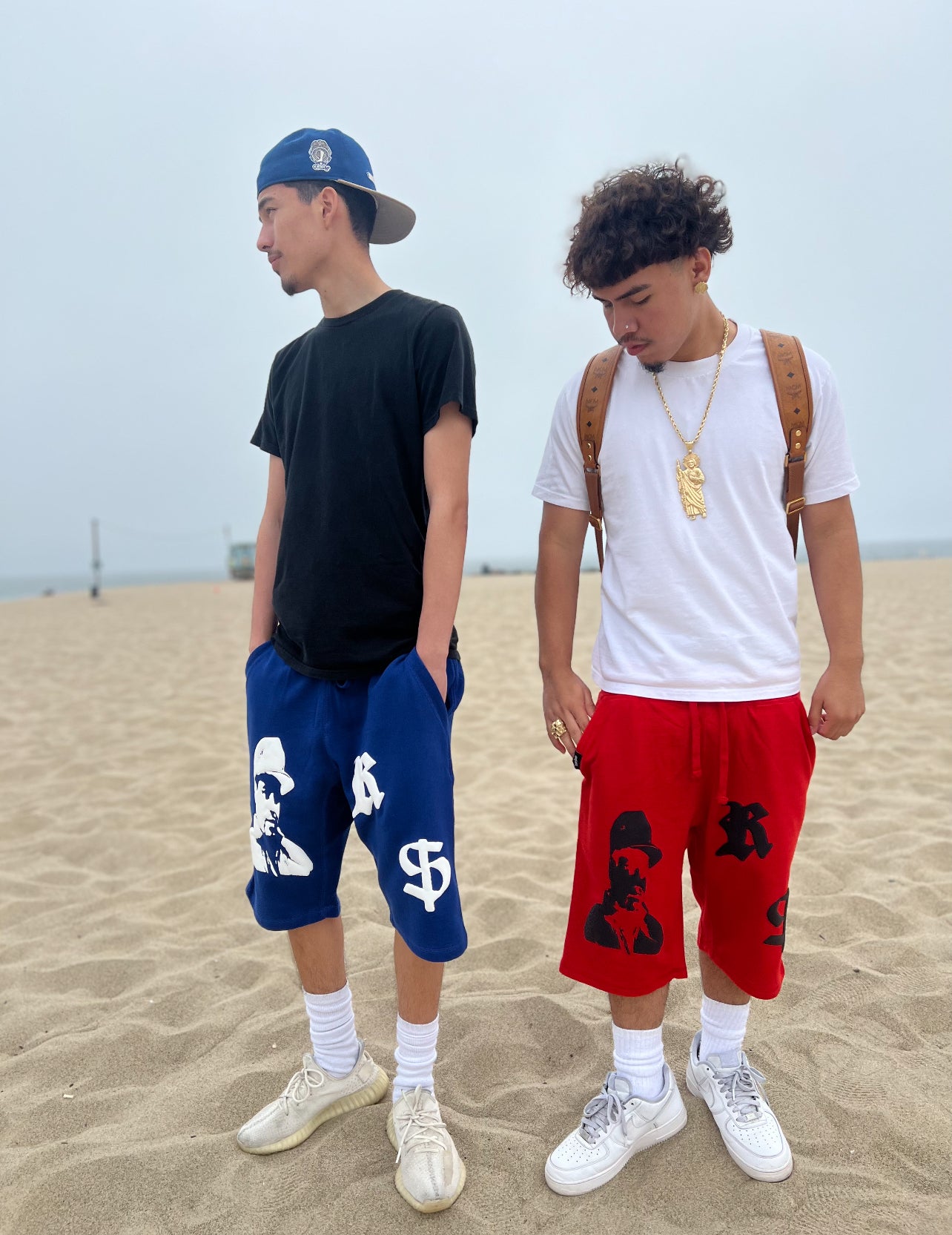 EL CHAPO SWEAT SHORTS - BLUE