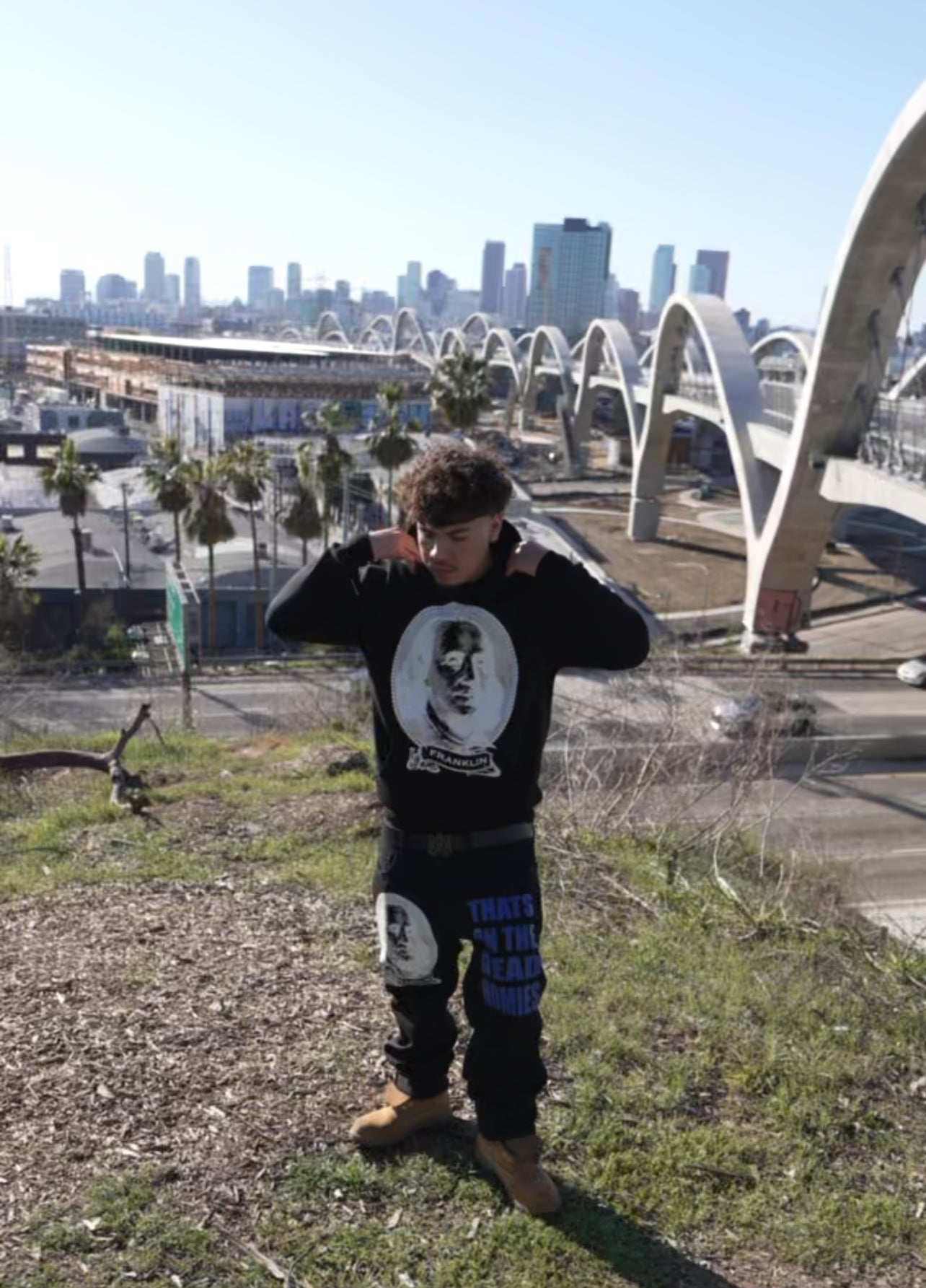 FRANKLIN-DEAD HOMIES Straight Leg Style Jeans - DARK BLACK