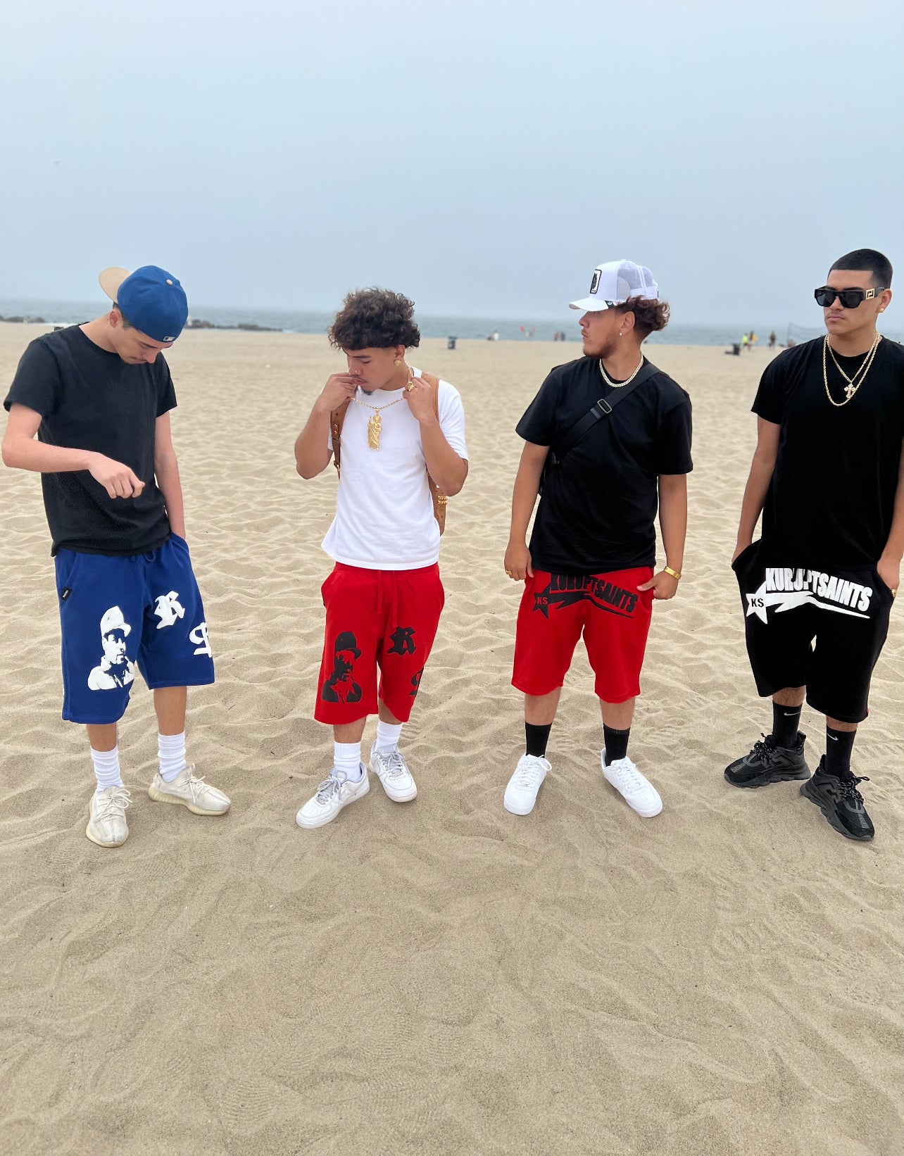 EL CHAPO SWEAT SHORTS - BLUE