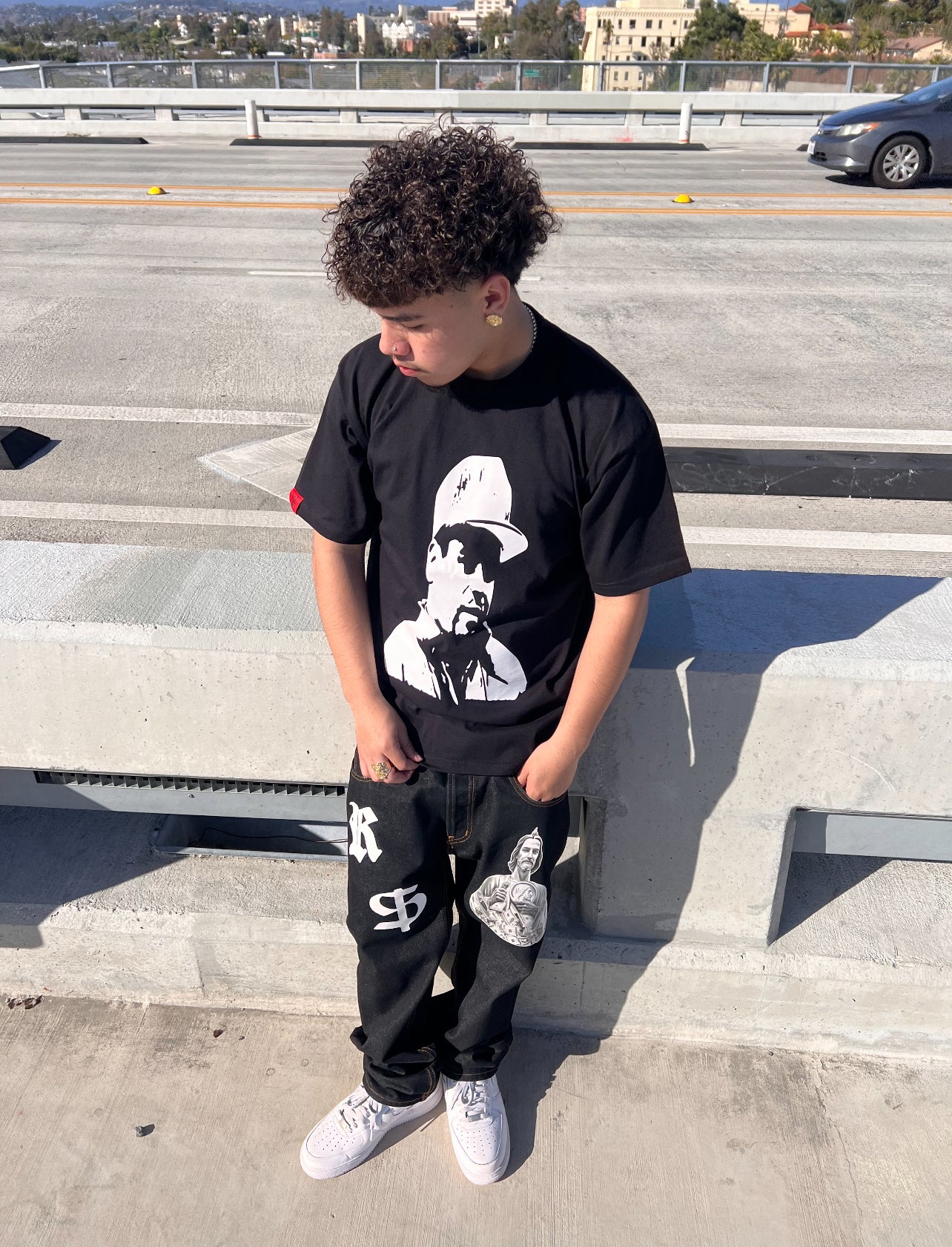 El Chapo Loose Fit T-Shirt - BLACK
