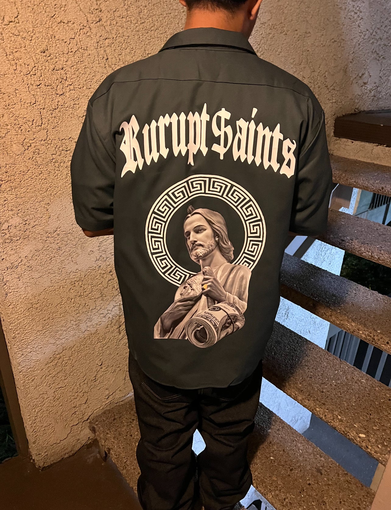 "18K SAN JUDAS" Dickies Shirt - GRAY
