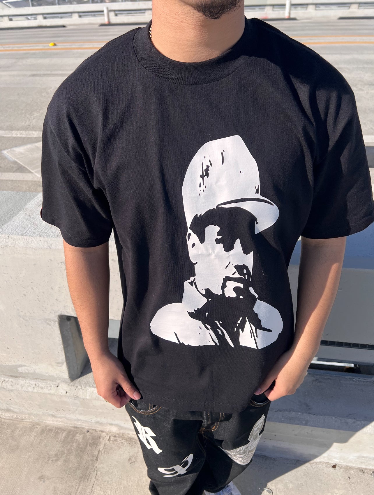 El Chapo Loose Fit T-Shirt - BLACK