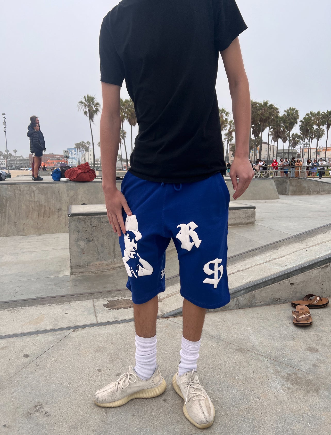 EL CHAPO SWEAT SHORTS - BLUE