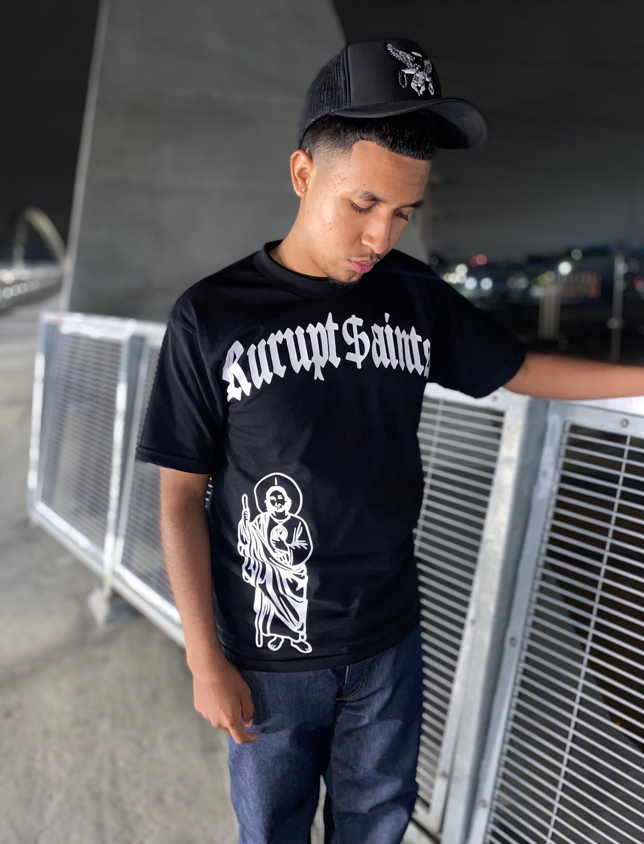 SAN JUDAS Loose-Fit T-Shirt - BLACK
