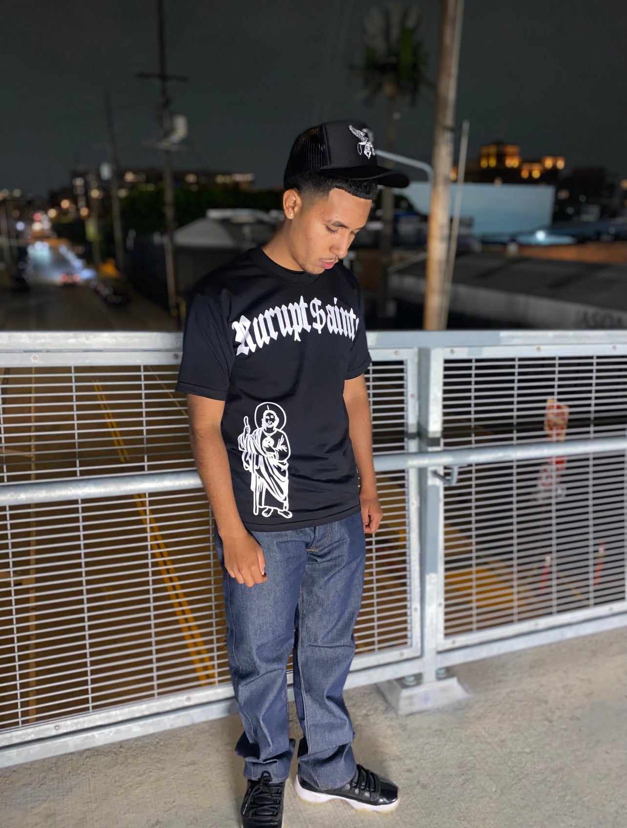 SAN JUDAS Loose-Fit T-Shirt - BLACK