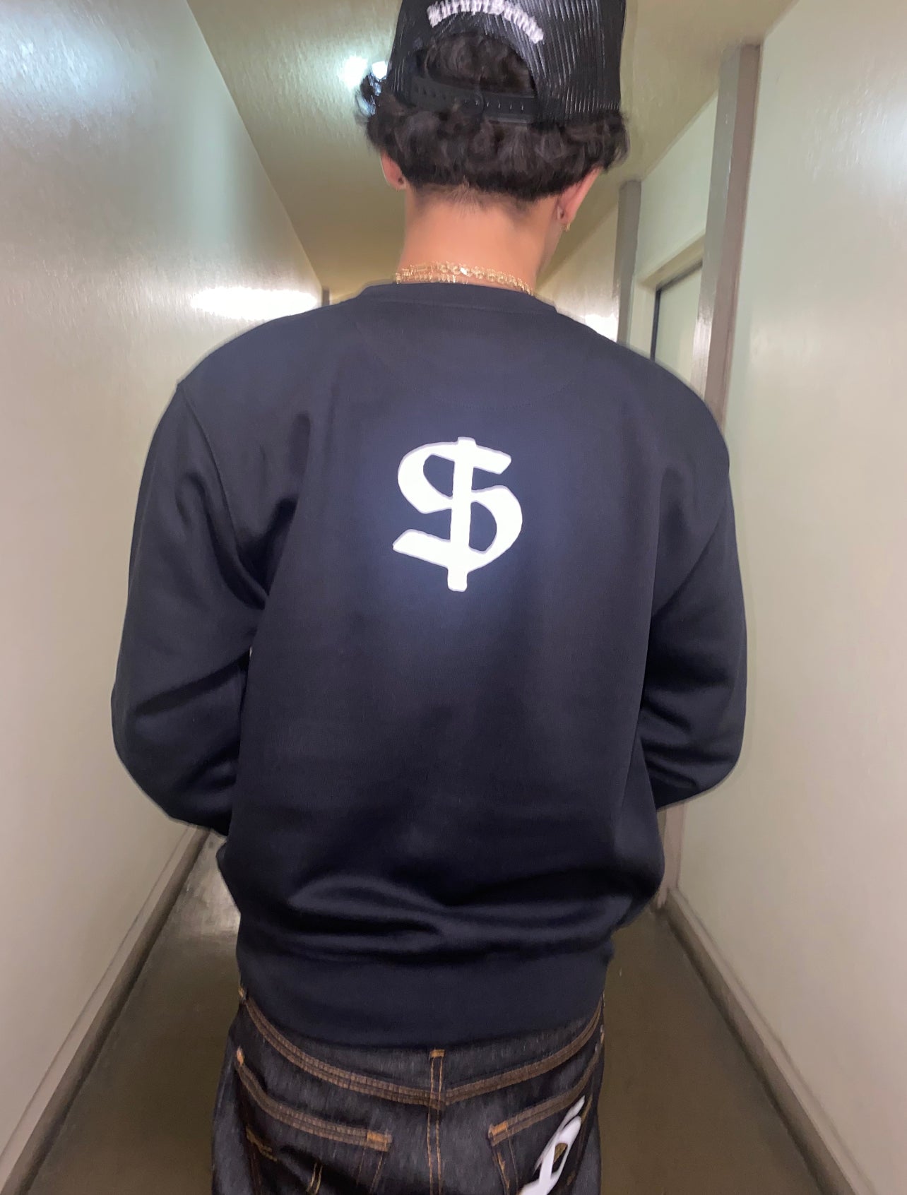 SAN JUDAS CREWNECK SWEATER - BLACK