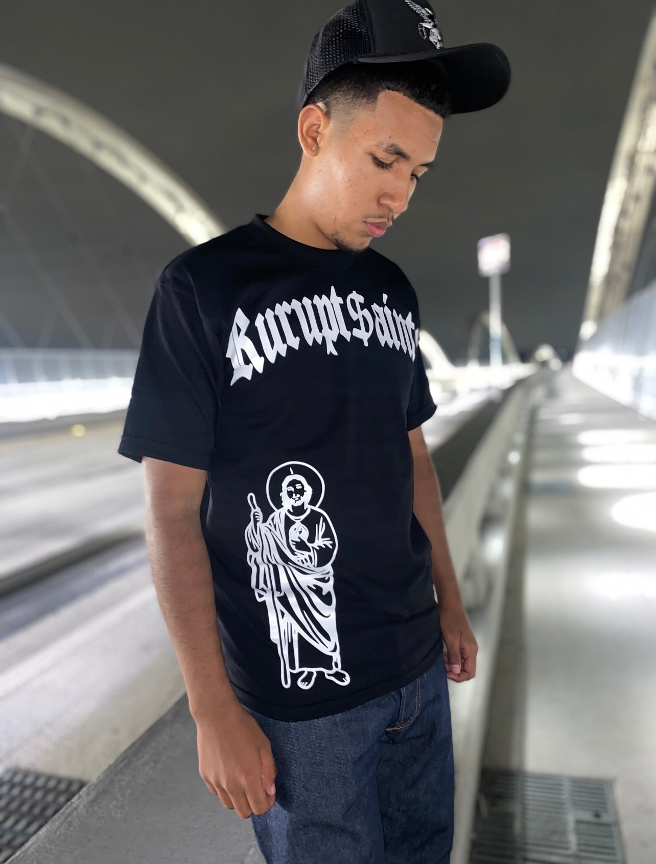 SAN JUDAS "DESIGNER" Inspired Heavyweight Streetwear T-Shirt - BLACK