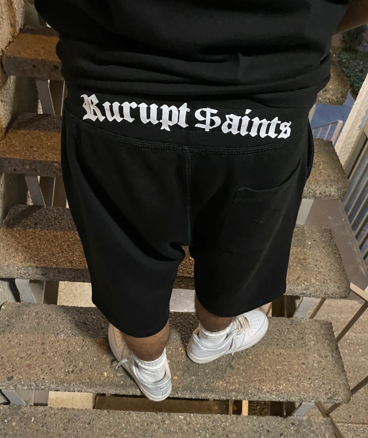 SAN JUDAS SWEAT SHORTS (NO K$ INITIALS)- BLACK