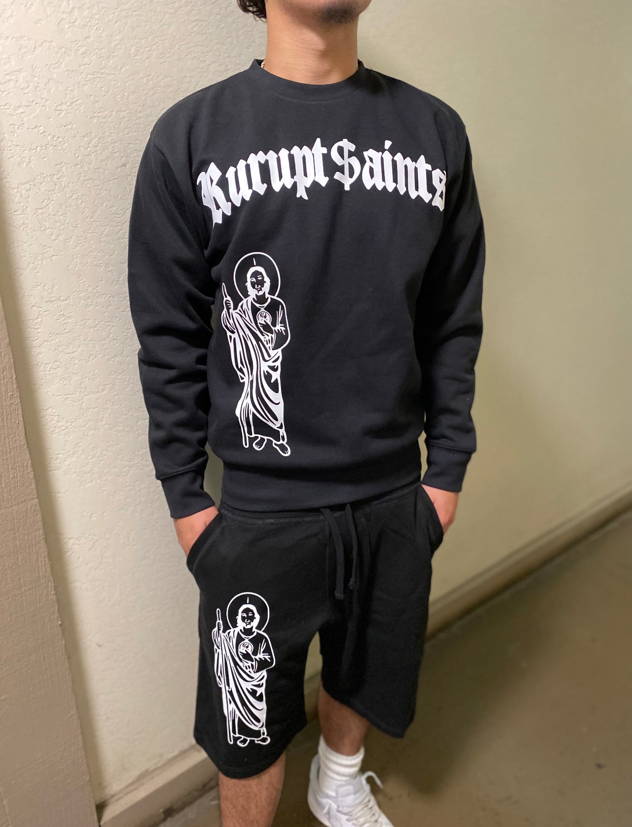 SAN JUDAS CREWNECK SWEATER - BLACK