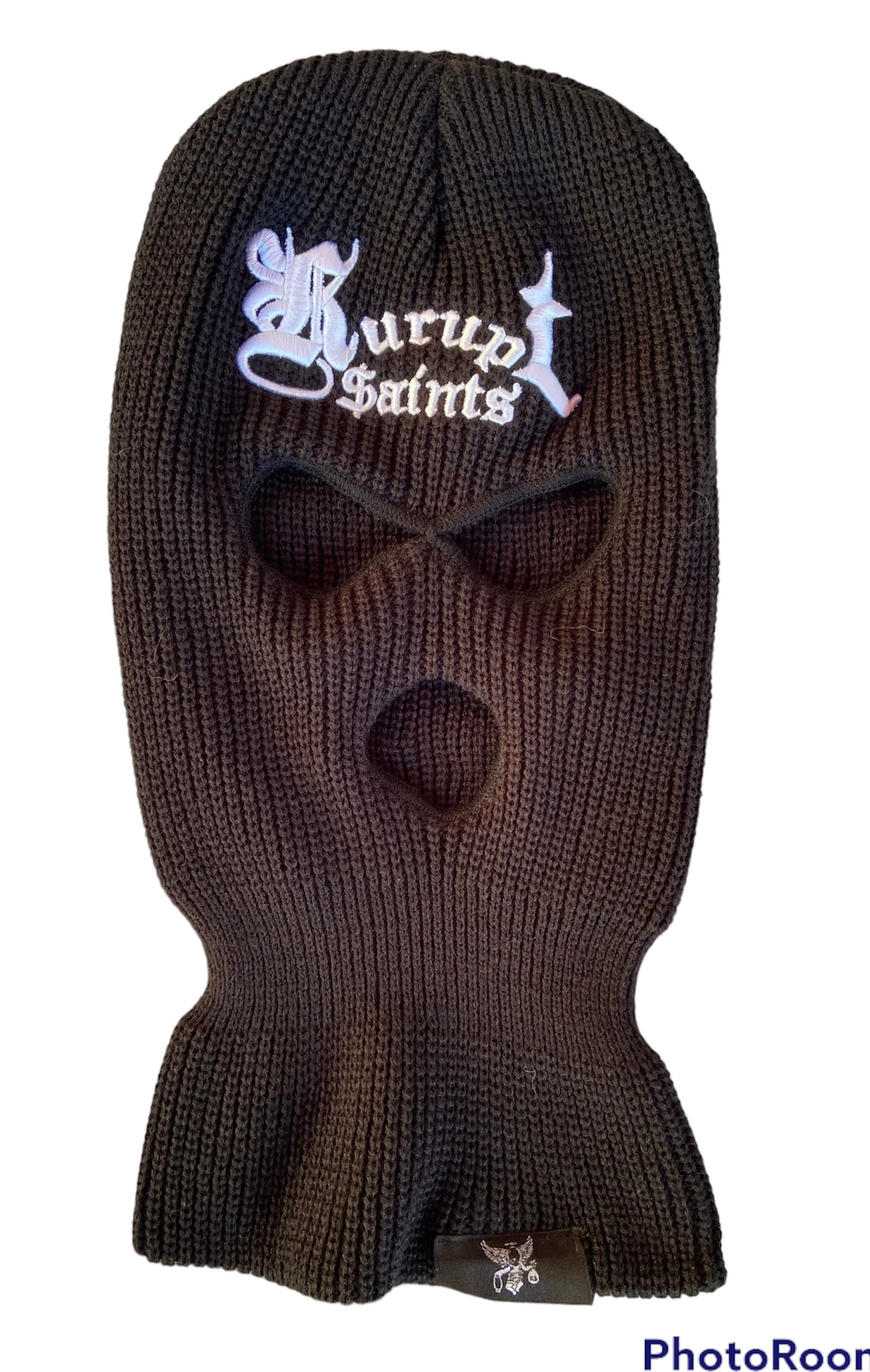 K$ Embroidered Ski Mask