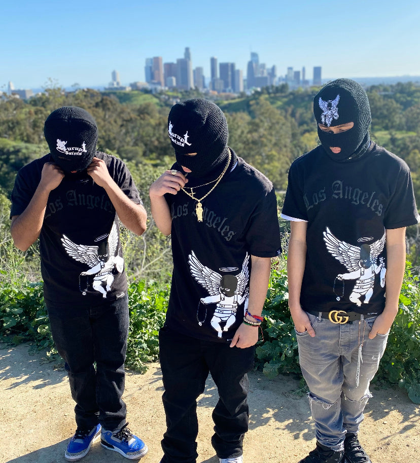 K$ Embroidered Ski Mask