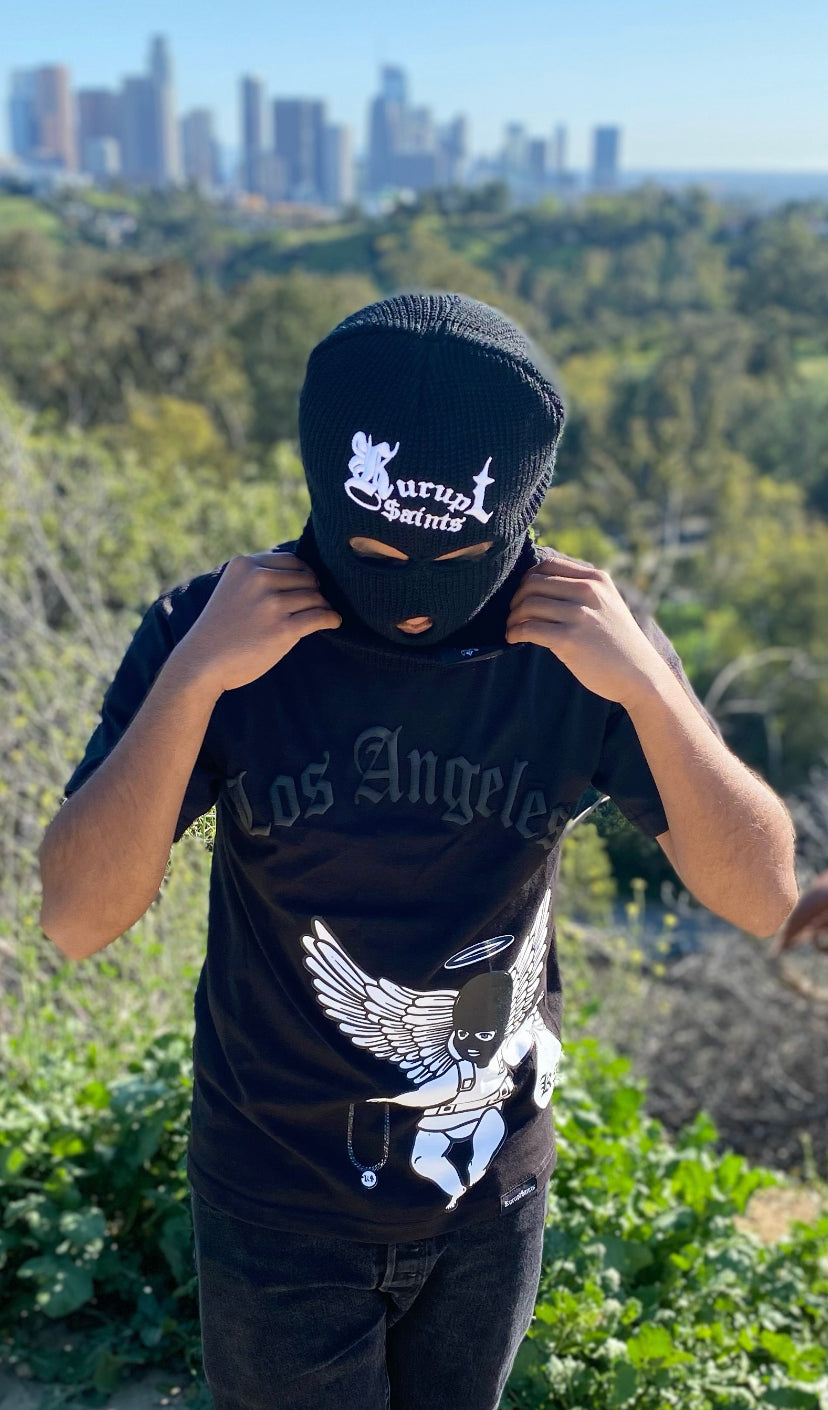 K$ Embroidered Ski Mask