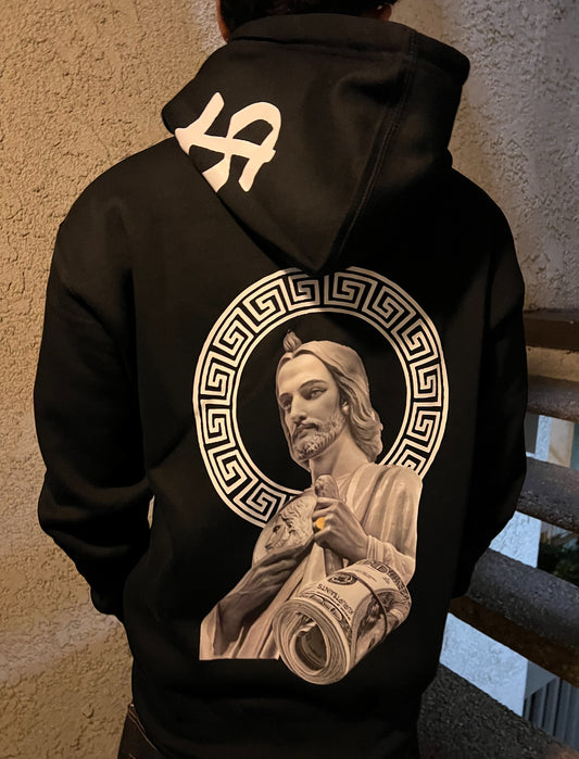 "18K SAN JUDAS" Zipper Hooded Sweater