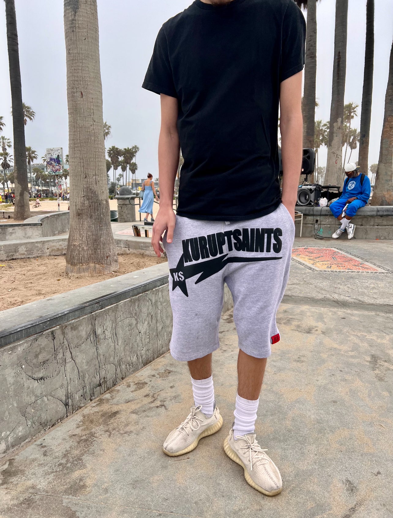 KURUPT $AINTS SWEAT SHORTS - GRAY