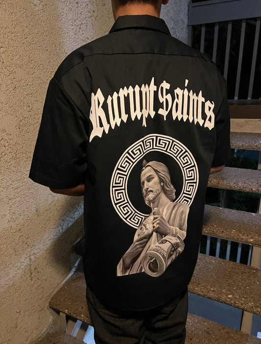 "18K SAN JUDAS" Dickies Shirt - BLACK